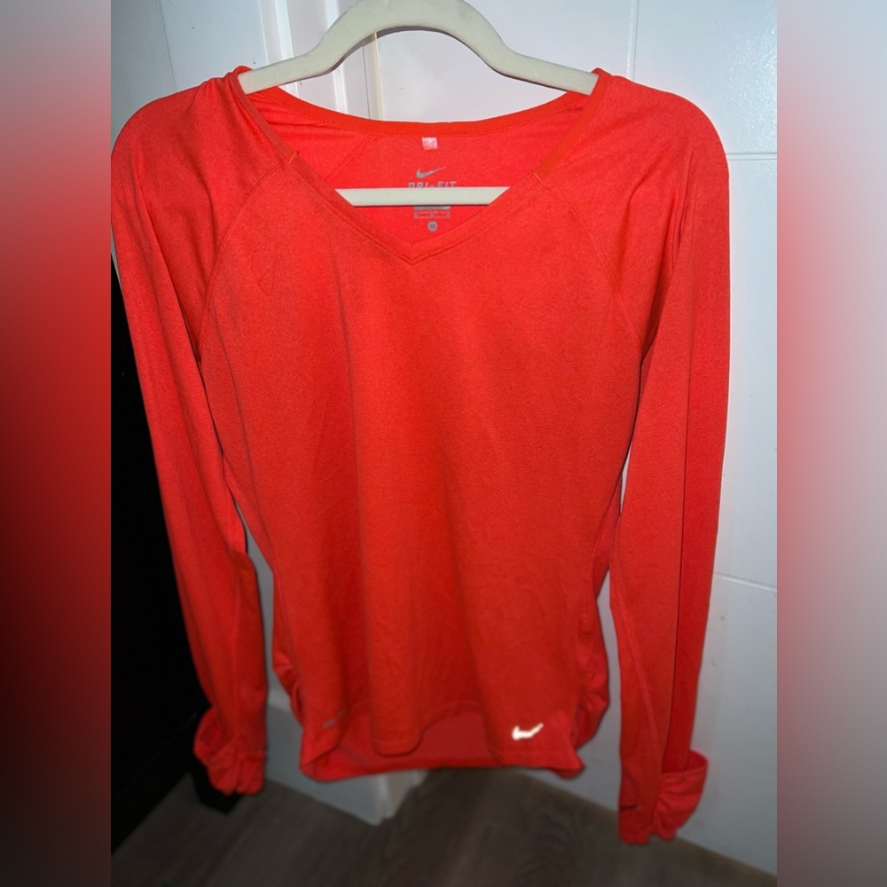 Orange long sleeve Nike dry fit